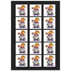Cute Halloween Gnome Personalized Temporary Tattoo (15 Pieces)