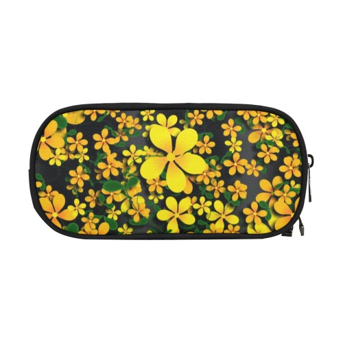 Orange & Yellow Flowers on Black