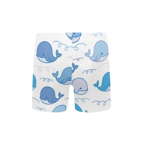 Cute whale cartoons Little Boys' Swimming Trunks (Model L57)