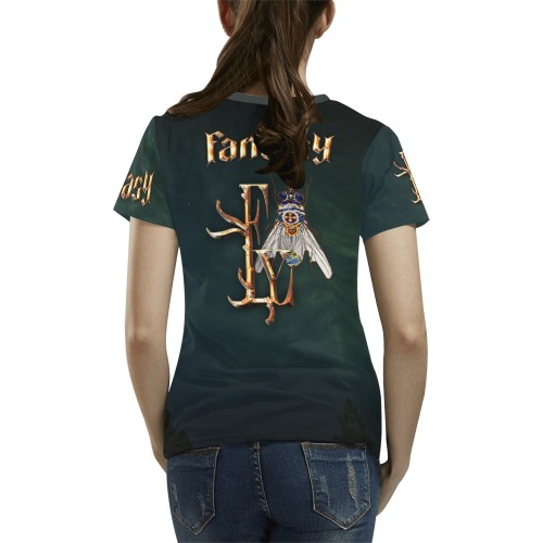 Fantasy Collectable  Fly All Over Print T-Shirt for Women (USA Size) (Model T40)
