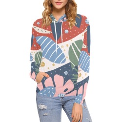 Colorful Tropical Pattern (5) All Over Print Hoodie for Women (USA Size) (Model H13)