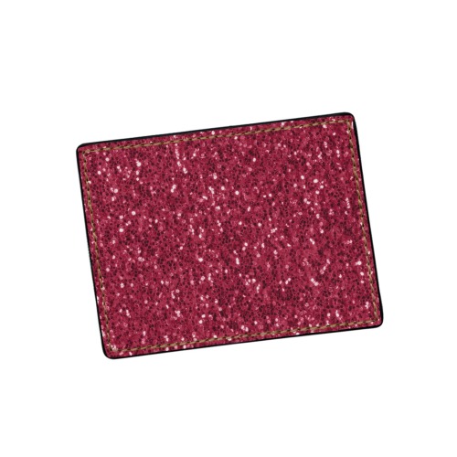 Magenta dark pink red faux sparkles glitter Card Holder