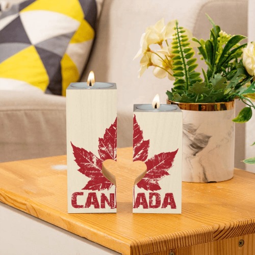 Cool Canada Candle Holders Wooden Candle Holder (Without Candle)