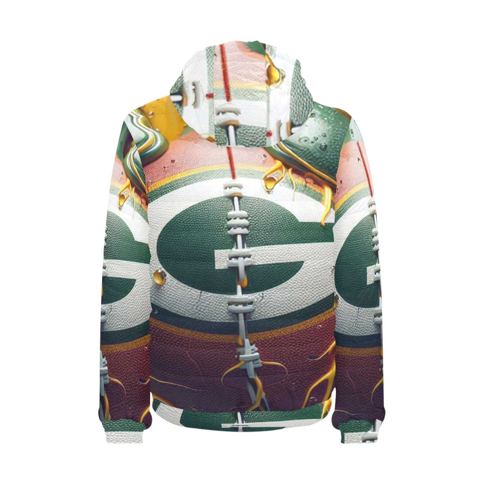 Green Bay Packers Men's Padded Hooded Jacket (Model H42)