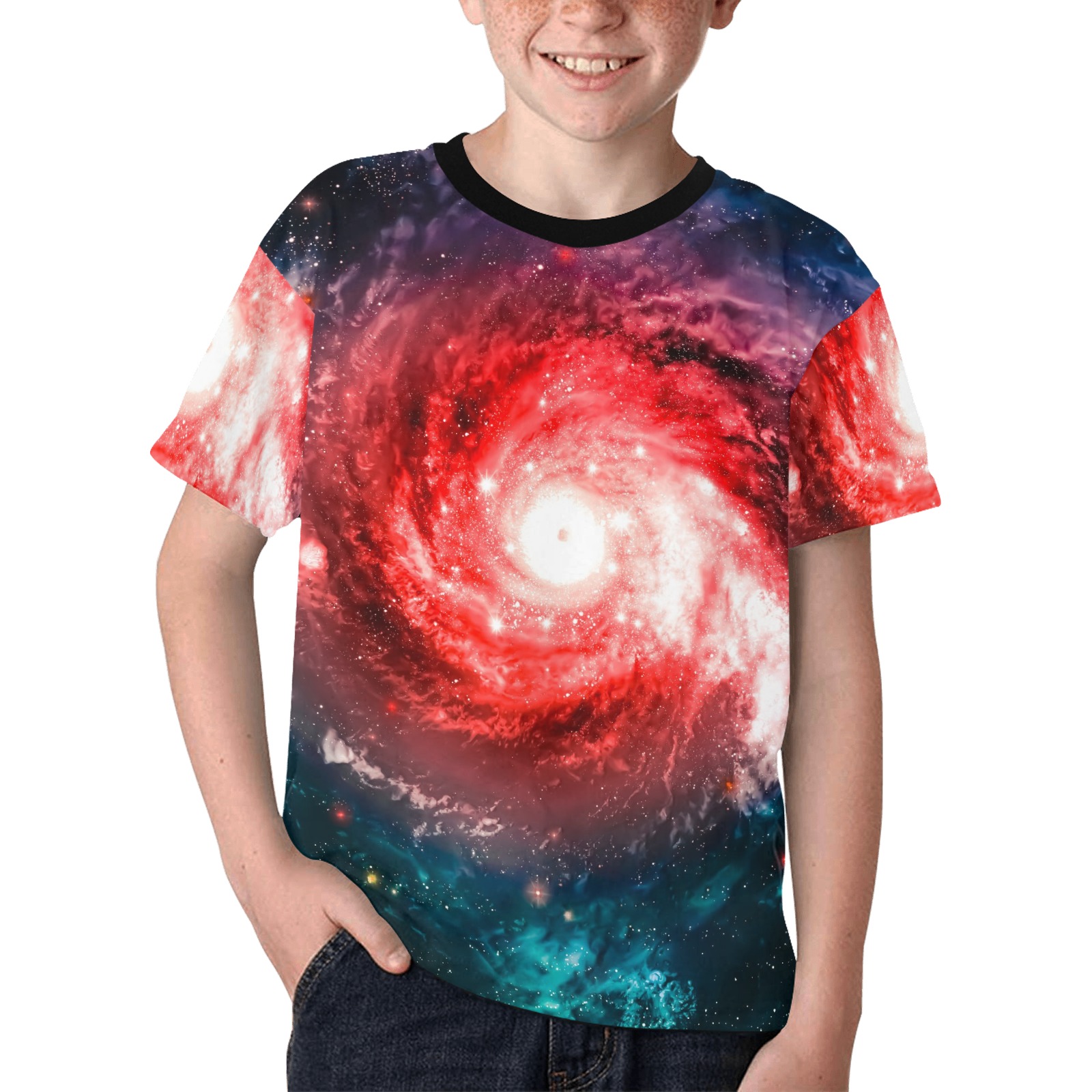 Galaxy Spiral Bebula Boys T Shirt Kids' All Over Print T-shirt (Model T65)