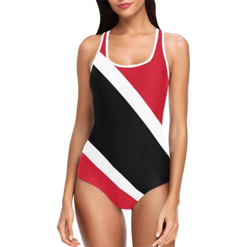 Flag_of_Trinidad_and_Tobago.svg Vest One Piece Swimsuit (Model S04)