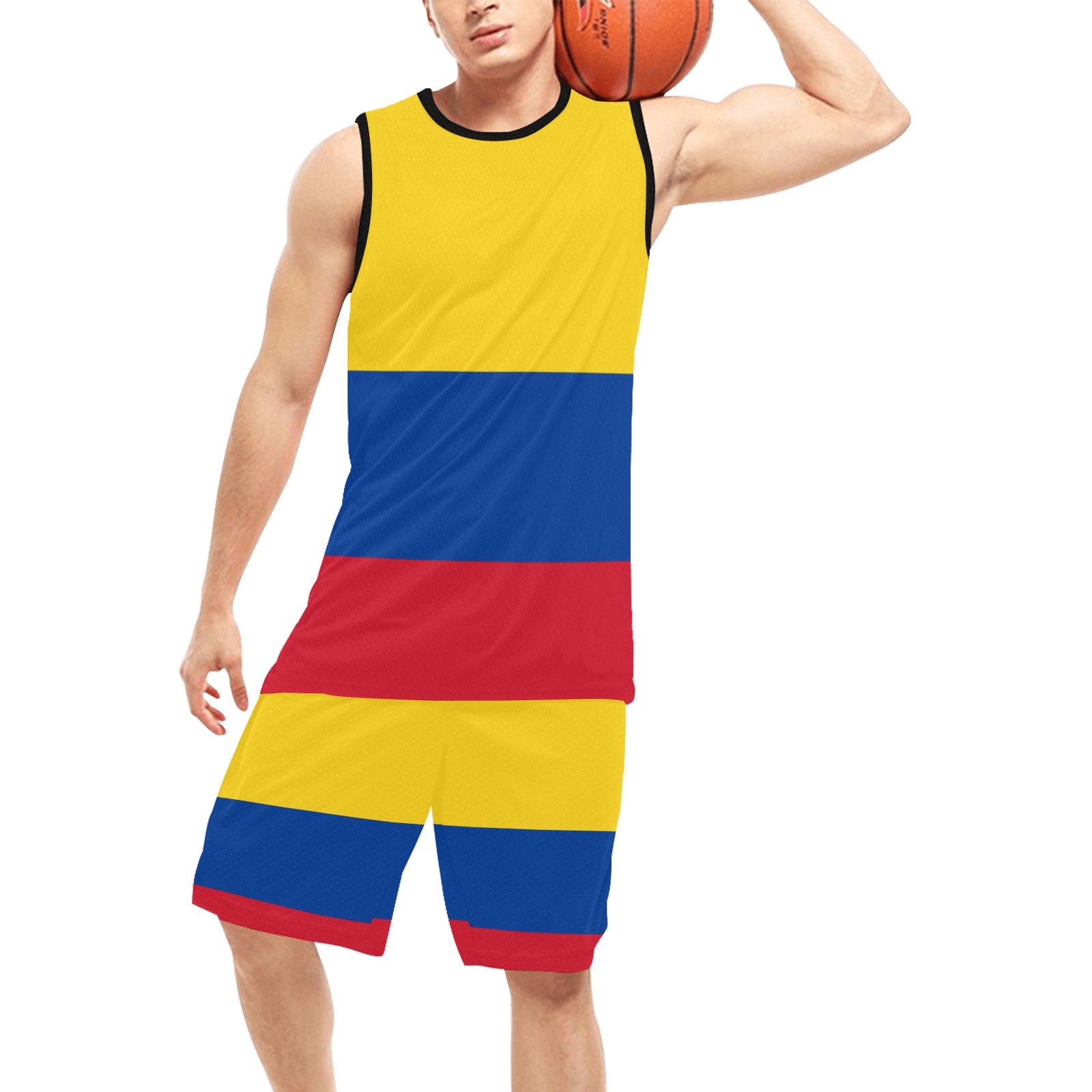Flag_of_Colombia.svg Basketball Uniform with Pocket