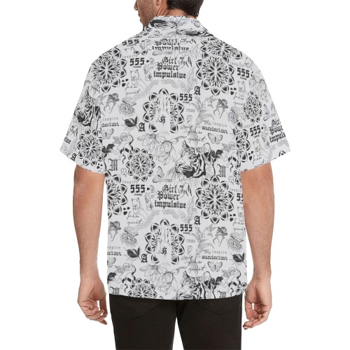 Inspirational tattoo pattern Hawaiian Shirt (Model T58)