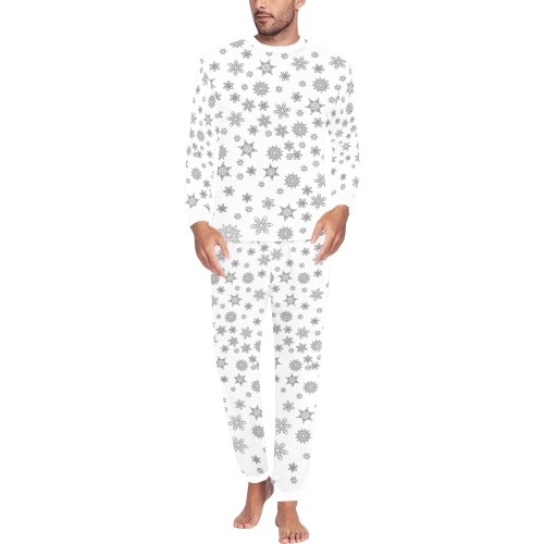 Snowflakes for Christmas Men's All Over Print Pajama Set
