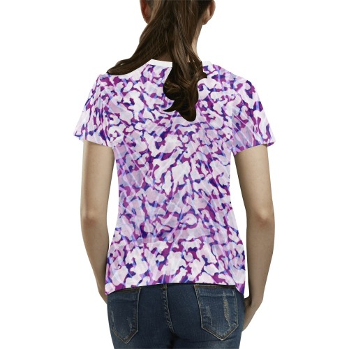 Animal print-modern shapes-011 All Over Print T-Shirt for Women (USA Size) (Model T40)