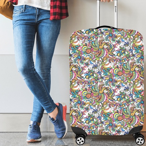 Apocalyptic Parrots Luggage Cover/Large 26"-28"
