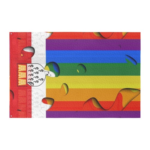 Cologne Pride Flag Pop Art by Nico Bielow Custom Flag 6x4 Ft (72"x48") (One Side)