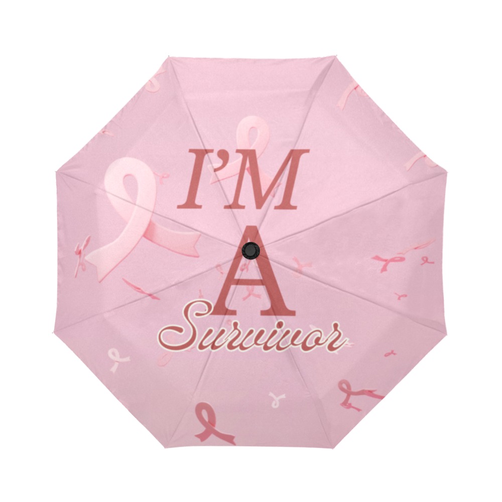 Breast Cancer Awareness Auto foldable Umbrella Auto-Foldable Umbrella (Model U04)