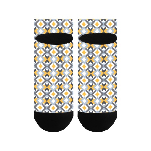 Retro Angles Abstract Geometric Pattern Women's Ankle Socks