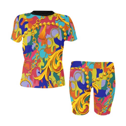 Colorful Camo, Exclusive Collectable Fly Women's Short Yoga Set