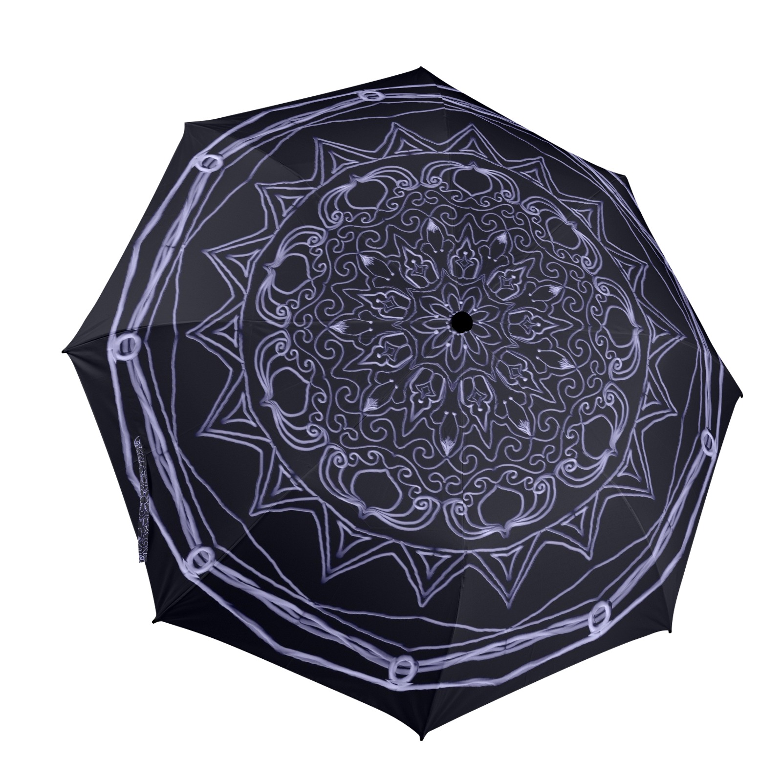 mandala 3D-12 mauve Semi-Automatic Foldable Umbrella (Model U12)