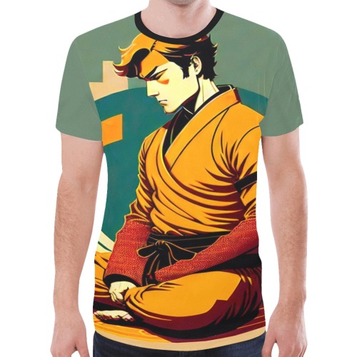 Shaolin Monk Fantasy Art 027 New All Over Print T-shirt for Men (Model T45)