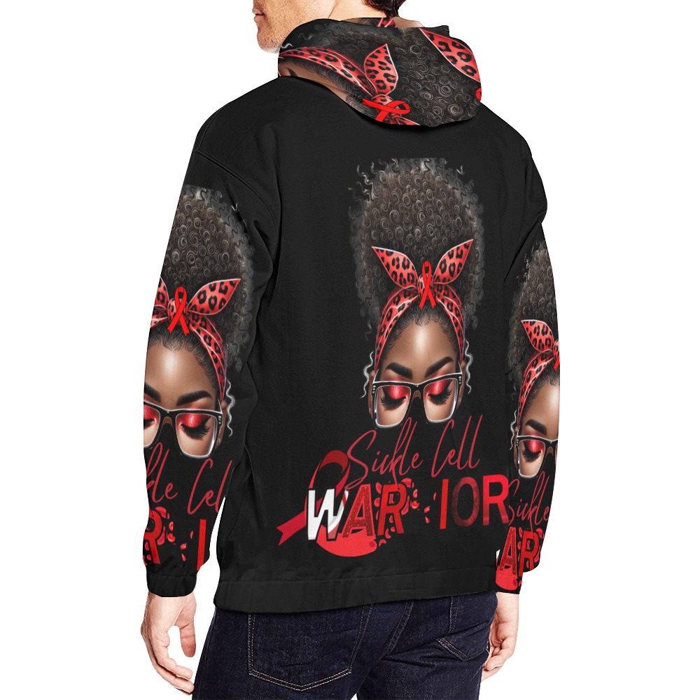 ALLOVER BREAST SICKLE CELL HOODIE All Over Print Hoodie for Men (USA Size) (Model H13)