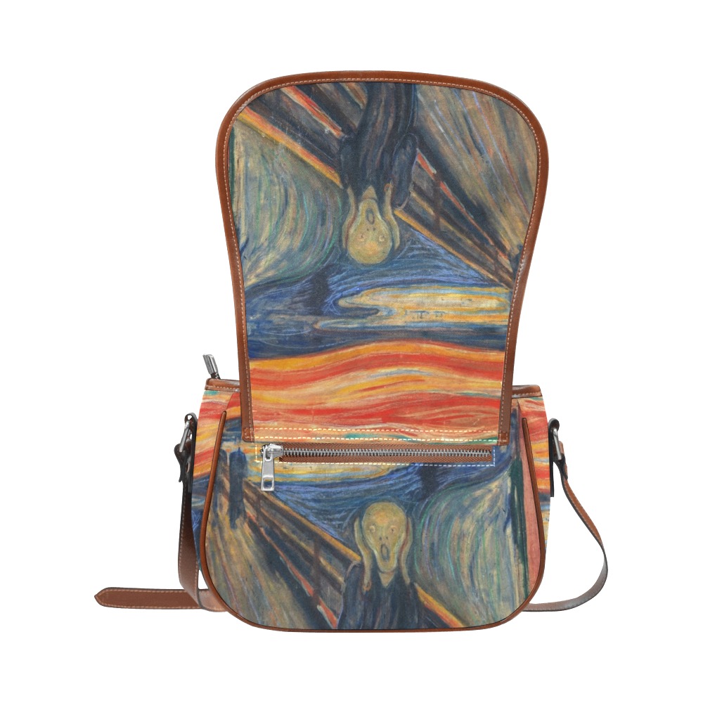 Edvard Munch-The scream Saddle Bag/Small (Model 1649) Full Customization