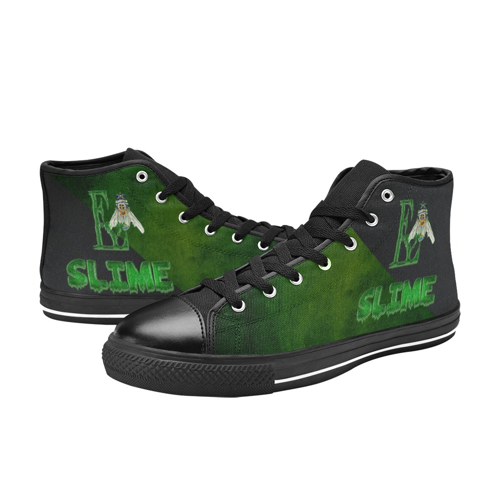 Slime Collectable Fly Women's Classic High Top Canvas Shoes (Model 017)