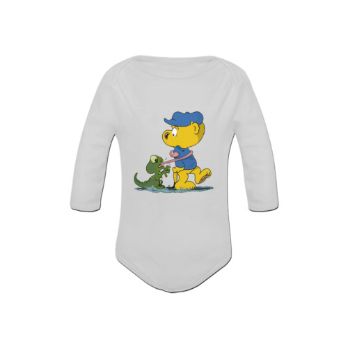 Ferald and The Baby Lizard Baby Powder Organic Long Sleeve One Piece (Model T27)