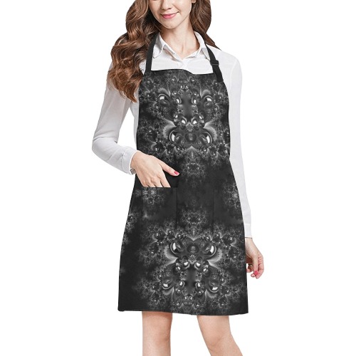 Frost at Midnight Fractal All Over Print Apron