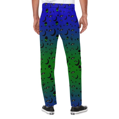 Aliens and Spaceships Men's All Over Print Casual Trousers (Model L68)