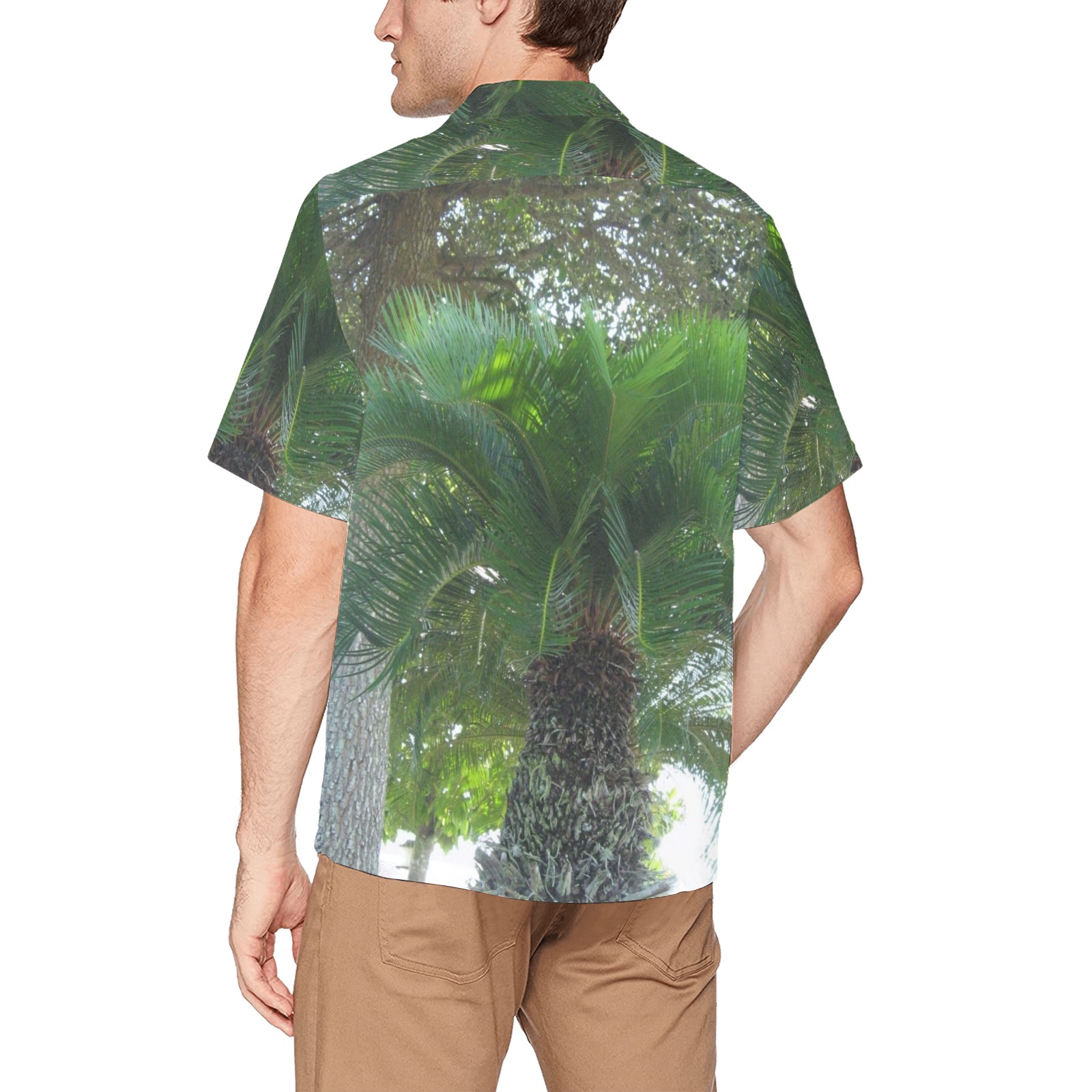 Palm Trees #2 Hawaiian Shirt with Chest Pocket (Model T58)