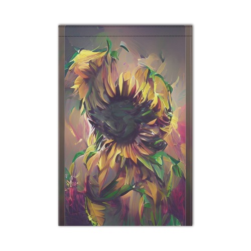 sunflower_TradingCard Garden Flag 12''x18'' (Two Sides Printing)