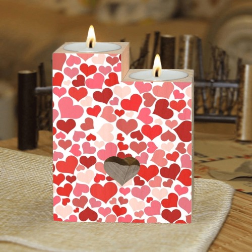 Valentines day Wooden Candle Holder (Without Candle)