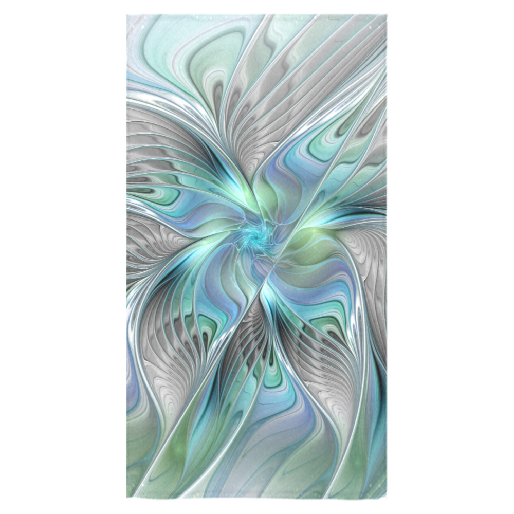 Abstract Blue Green Butterfly Fantasy Fractal Art Bath Towel 30"x56"