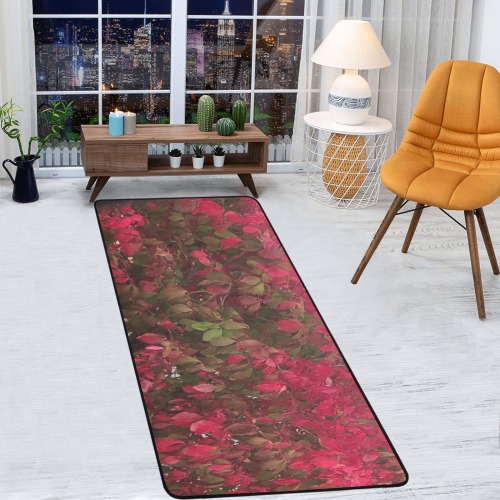 Changing Seasons Collection Area Rug with Black Binding  7'x3'3''