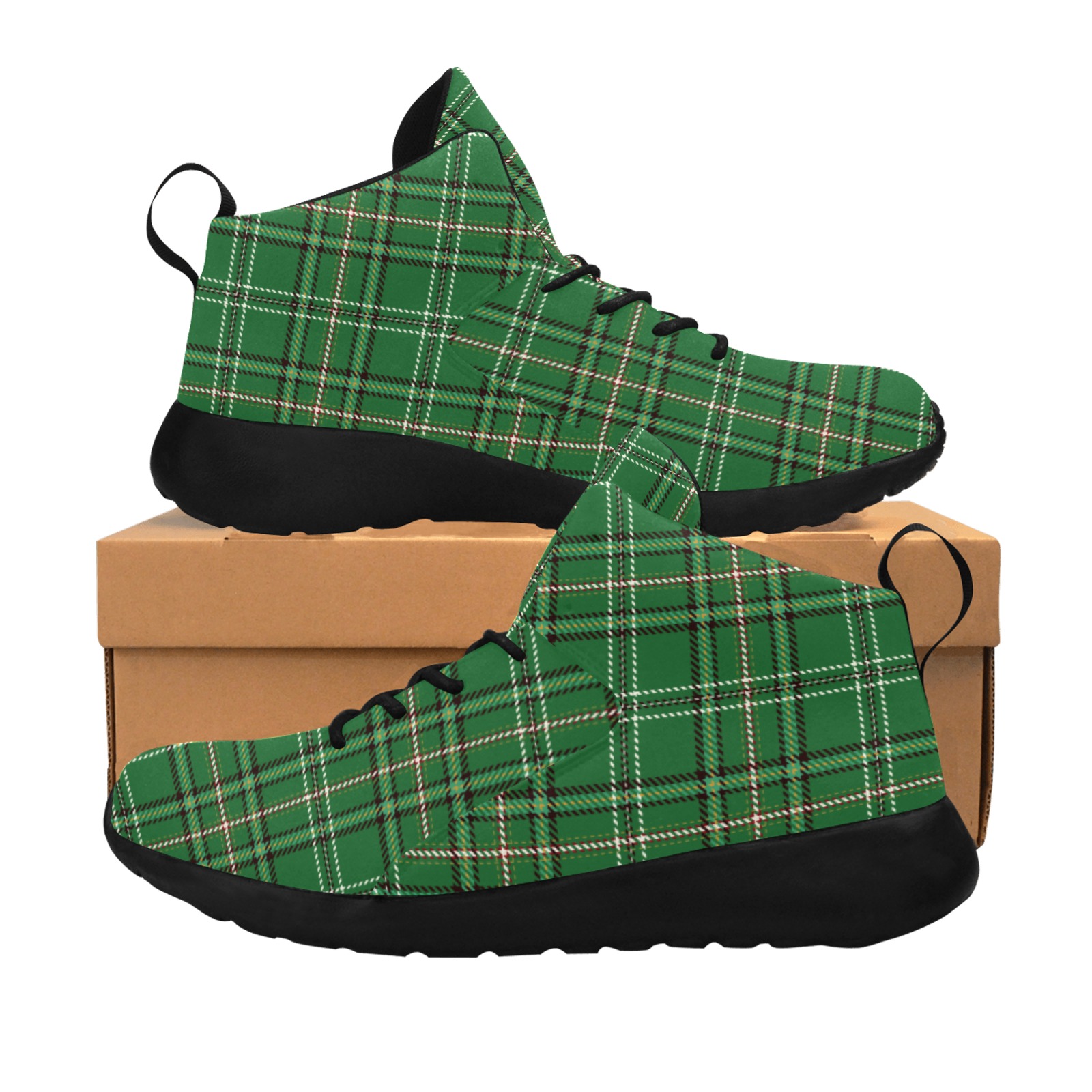 Classik Green Tartan Men's Chukka Training Shoes (Model 57502)