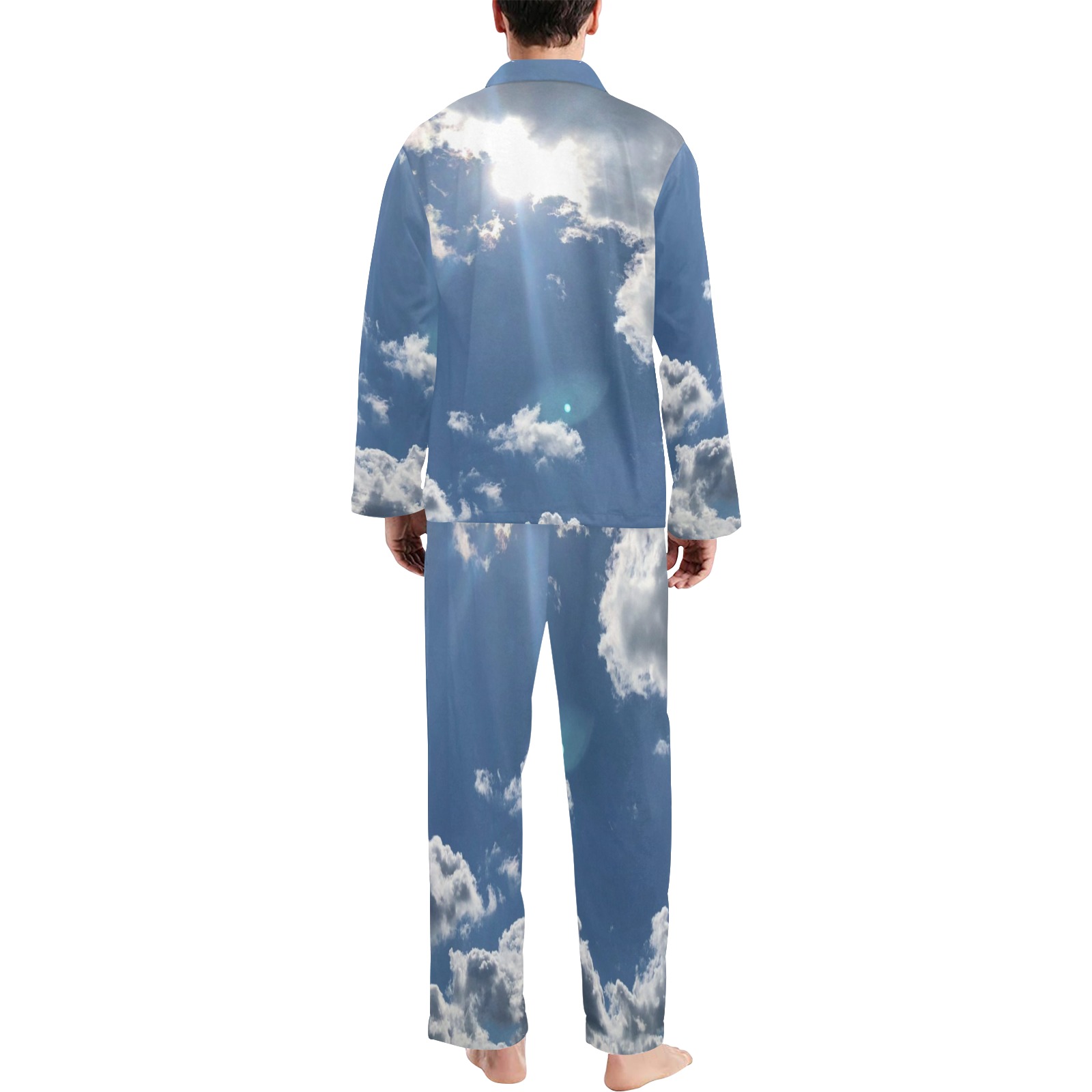 Nice Bright Day Men's V-Neck Long Pajama Set