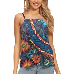 Blue Hippy Shibori Loose Fit Halter Neck Top (Model T68)