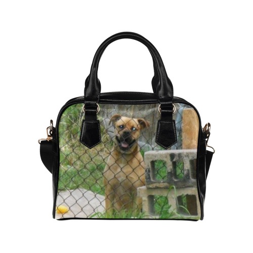 A Smiling Dog Shoulder Handbag (Model 1634)