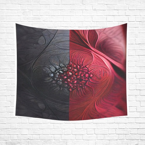 red and black shield Cotton Linen Wall Tapestry 60"x 51"