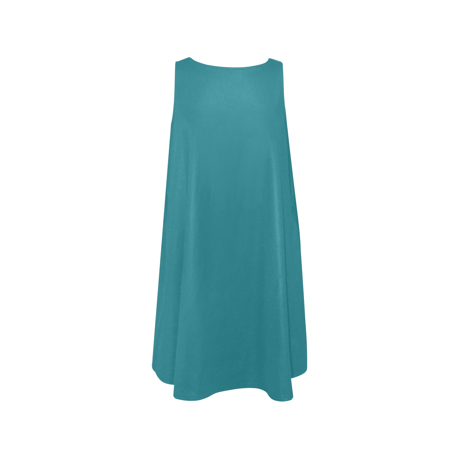 Harbor Blue Sleeveless A-Line Pocket Dress (Model D57)