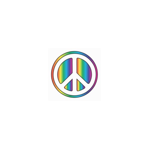 Colorful Peace Symbol Personalized Temporary Tattoo (15 Pieces)