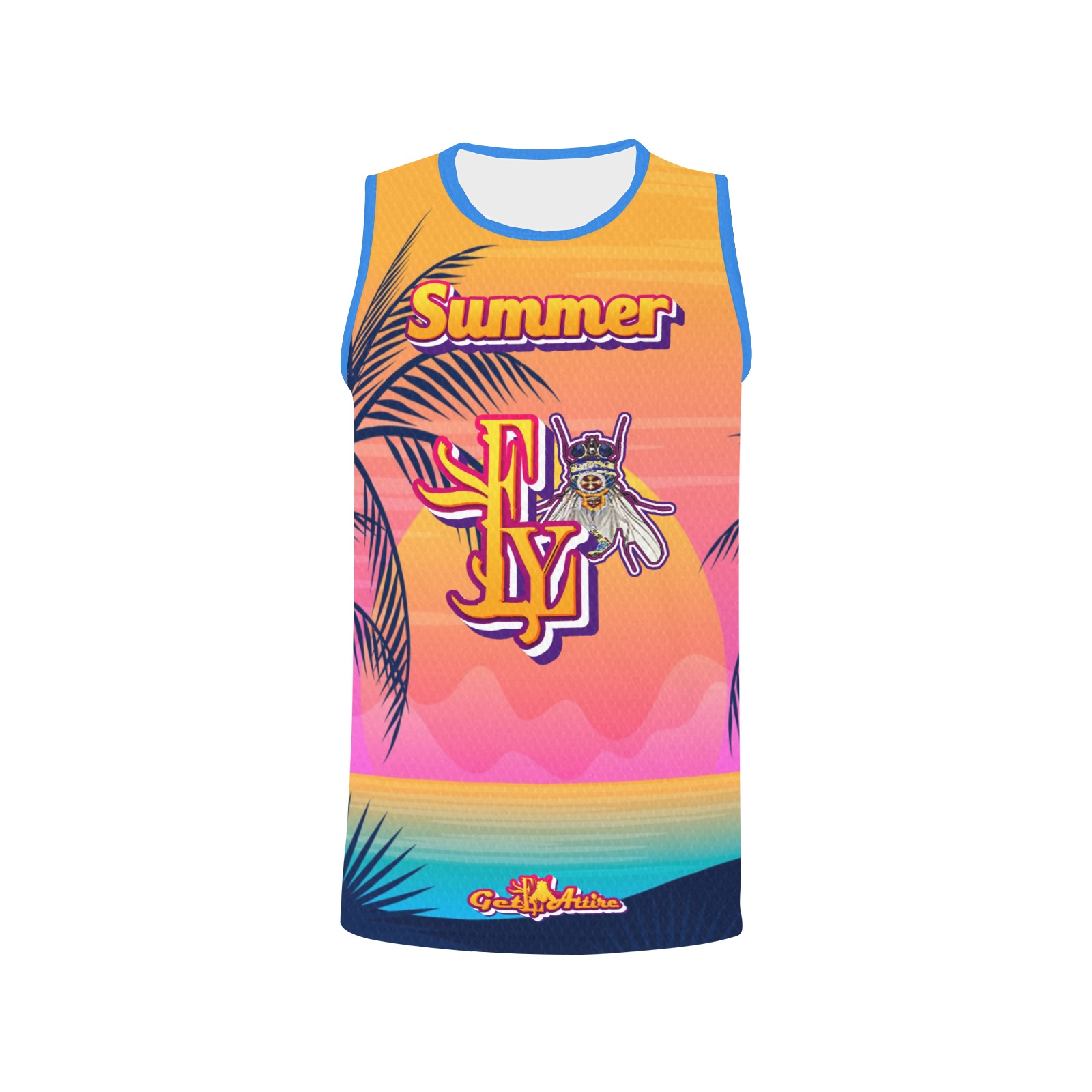 Summer Collectable Fly All Over Print Basketball Jersey