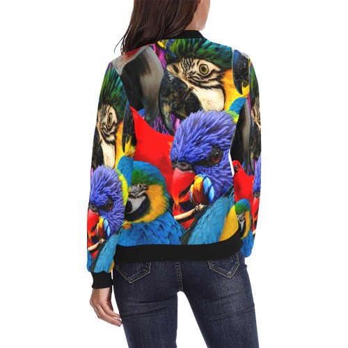 PARROTS All Over Print Bomber Jacket for Women (Model H36)