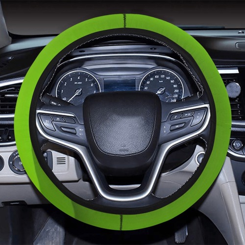 Green 7 Steering Wheel Cover with Elastic Edge