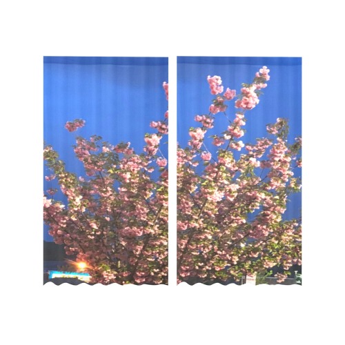 cherrytree Gauze Curtain 28"x63" (Two-Piece)