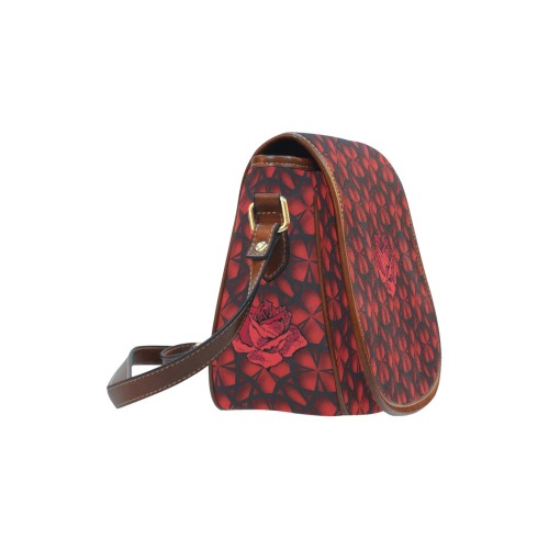 Spanish Rose Saddle Bag/Small (Model 1649) Full Customization