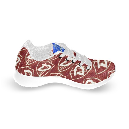 DIONIO- D Shield Repeat Logo Red & White Running Shoes Men’s Running Shoes (Model 020)