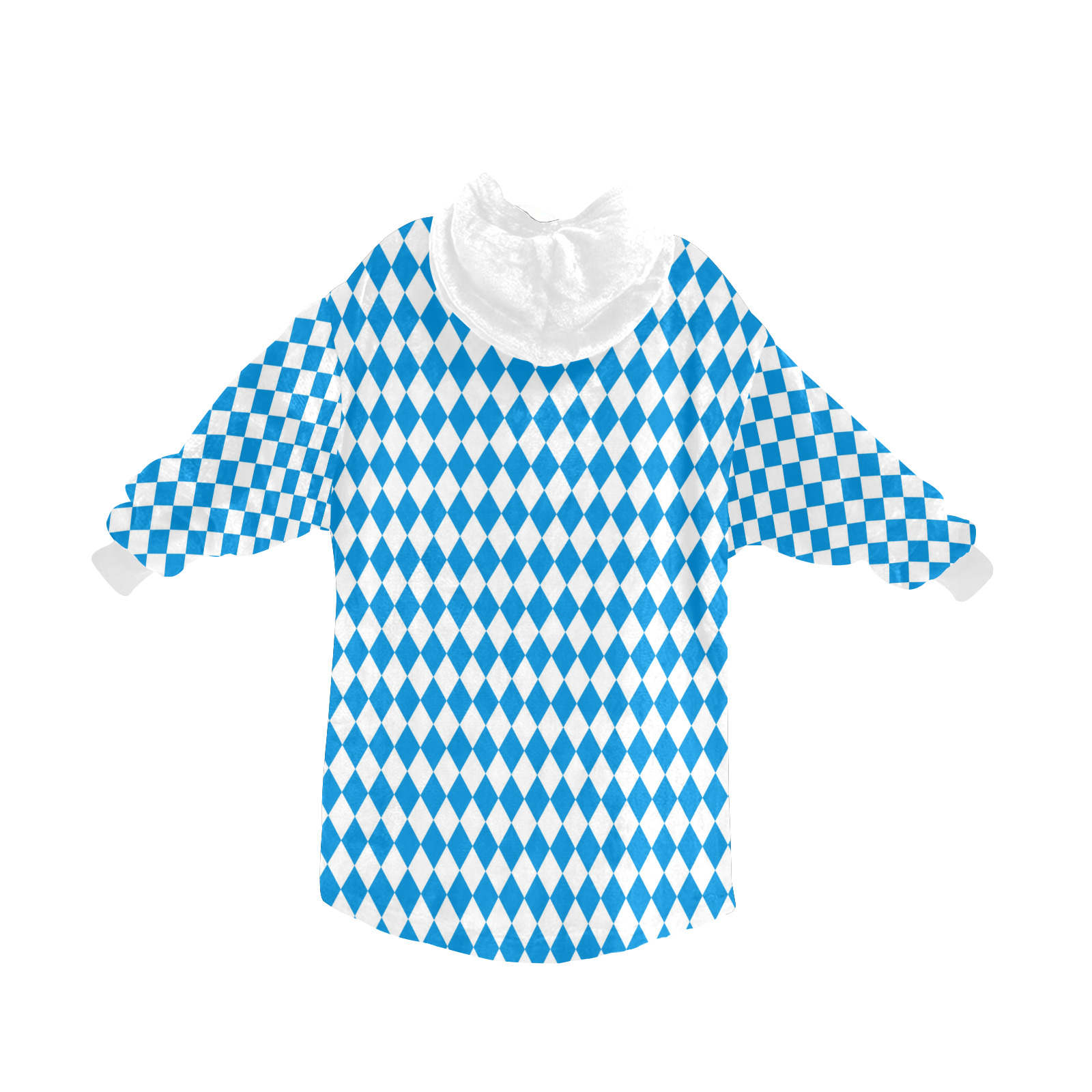German State Of Bavaria - Flag Colors Pattern Blanket Hoodie for Women