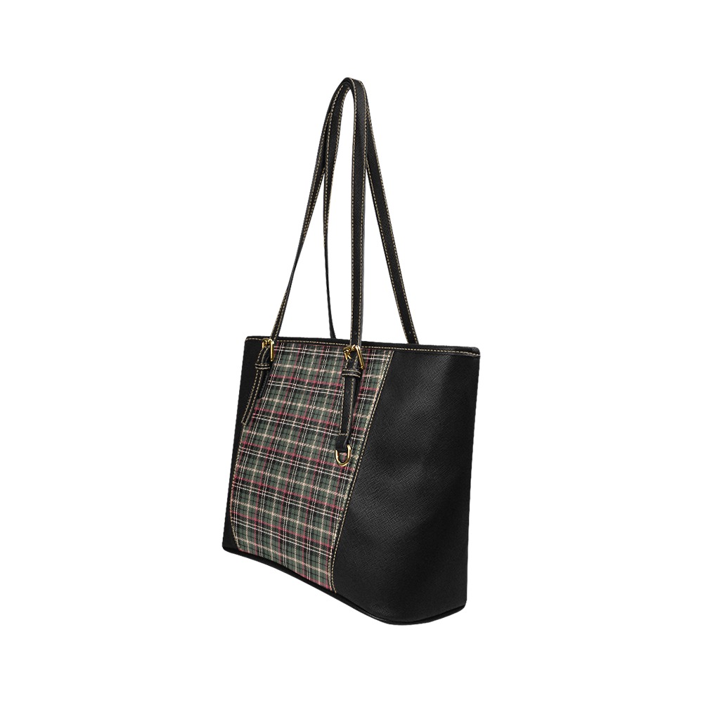 Classic Plaid Leather Tote Bag/Small (Model 1640)