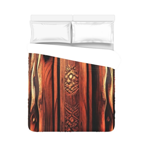 Aztec pattern on wood Duvet Cover 86"x70" ( All-over-print)