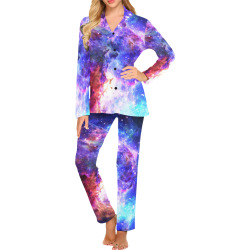 Mystical fantasy deep galaxy space - Interstellar cosmic dust Women's Long Pajama Set