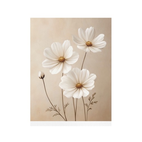 Minimalist White Daisy